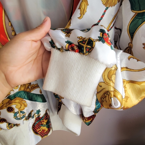 VTG Rare Korean Unisex Bomber Jacket PMB Fashion Apparel Size 8 Full Zipper Silk - Picture 8 of 15